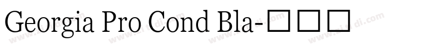 Georgia Pro Cond Bla字体转换